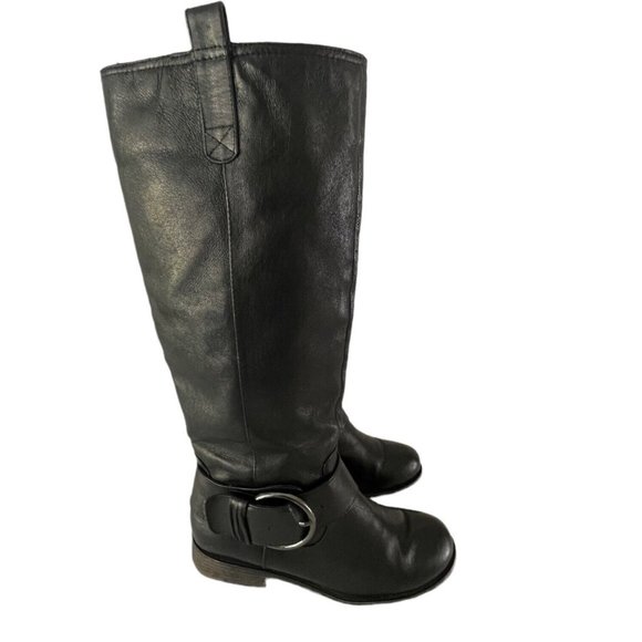 Nine West Black Leather Boots 6.5 Pull-On - Picture 6 of 12